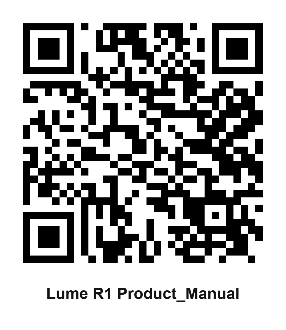 QR Code for Lume R1 Pro Product Manual